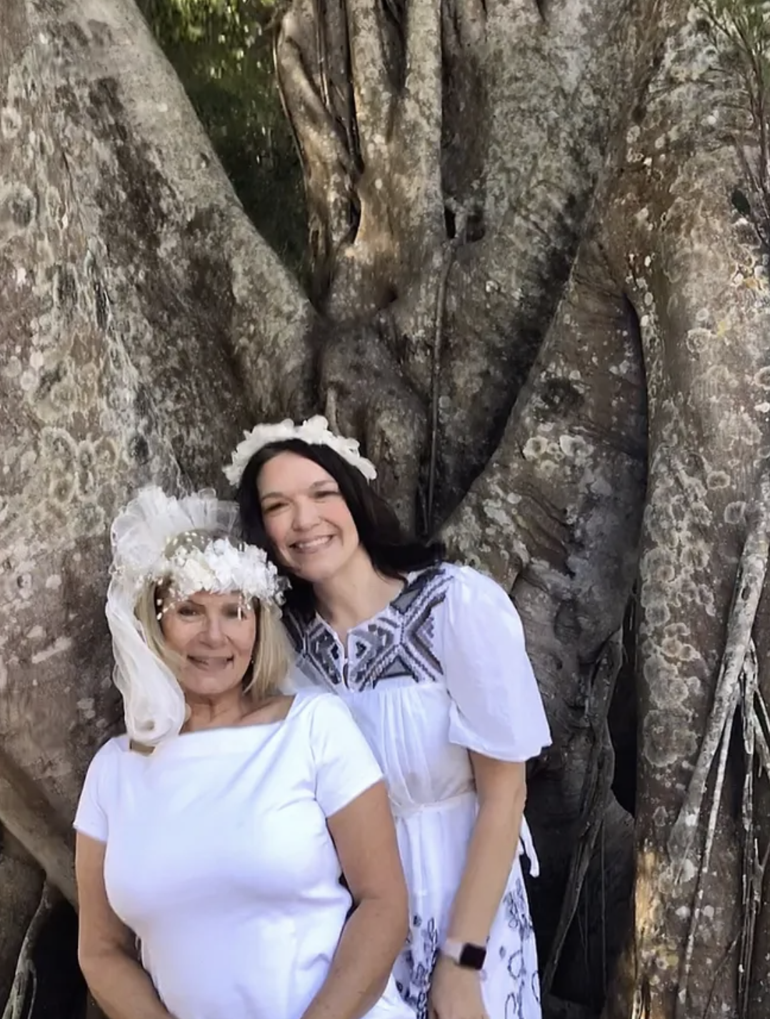 While we all have a favorite tree in our community, Karen Cooper went to romantic lengths to rescue a 100-year-old ficus from being cut down in her native Fort Myers Florida, marrying the beloved tree back in 2018.  "When I heard the city was planning to cut it down, I was like, 'I don’t think so,'" she told ABC News of her wedding.  "I'm just having fun with something very serious."